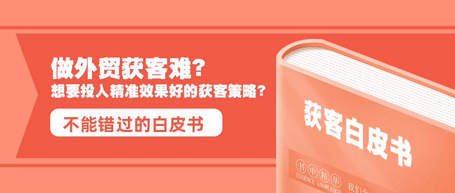 做外貿獲客難？想要投入精準效果好的獲客策略？那你一定不能錯過這本白皮書！